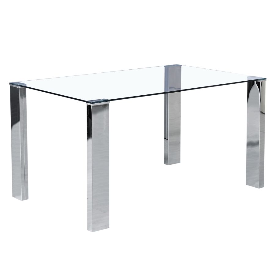 Frankfurt Rectangular Dining Table in Stainless Steel