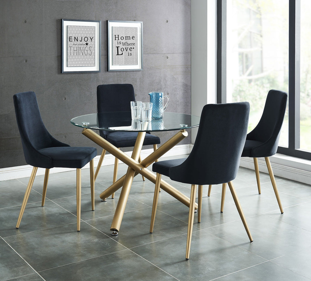 Carmilla Round Dining Table in Gold