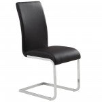 Maxim Dining Chair, Set of 2 in Black and Chrome