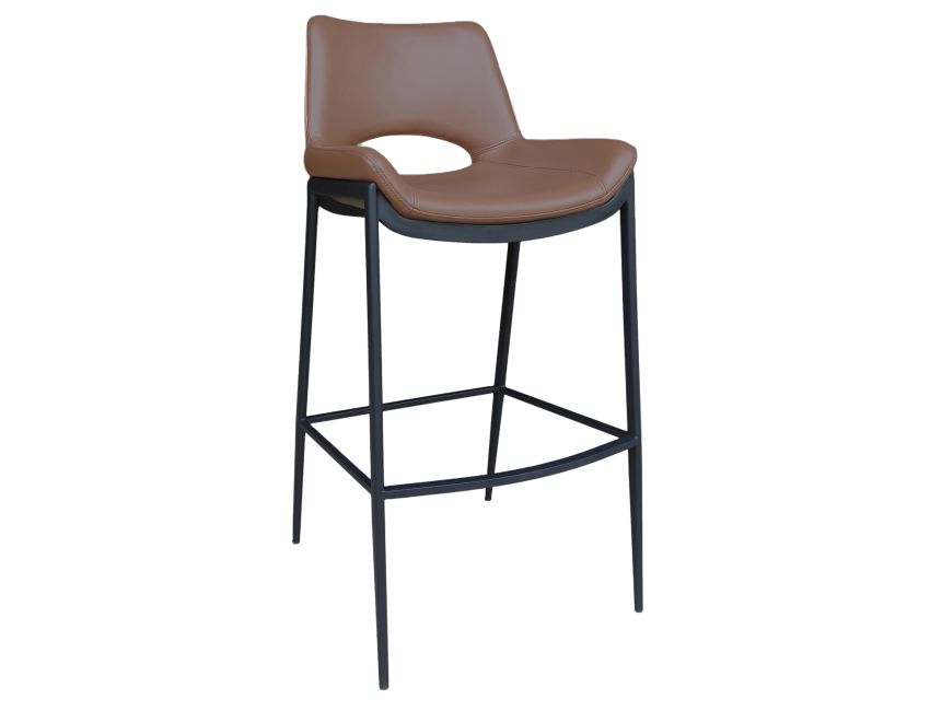 Icona 30" Bar Stool in Saddle and Black