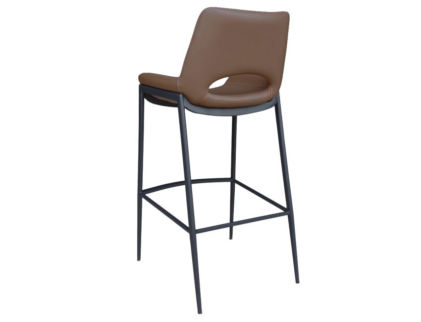Icona 30" Bar Stool in Saddle and Black