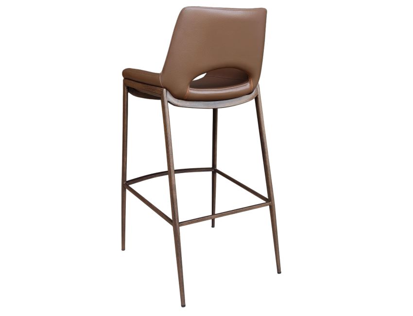 Icona 30" Bar Stool Saddle & Walnut | Commercial Grade | Bed & Bath Home Decor