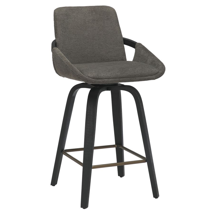 Parker 26" Counter Stool w/Swivel, Set of 2 CHARCOAL & BLACK