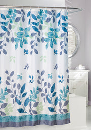 PATIENCE SHOWER CURTAIN FABRIC TEAL/GRN 180 X 180cm (6-24) DNO