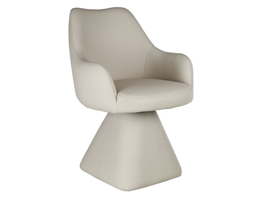 Bellaro and Caprese 7pc Dining Set - Travertine Table and Cream Chairs