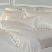 Avorio Silk Sateen Duvet Cover – 100% Silk, 411 Thread Count | St Genève