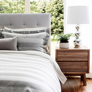 Cabana Sterling Jacquard Duvet Cover – 100% Extra-Long Staple Cotton, 300 Thread Count | St Genève