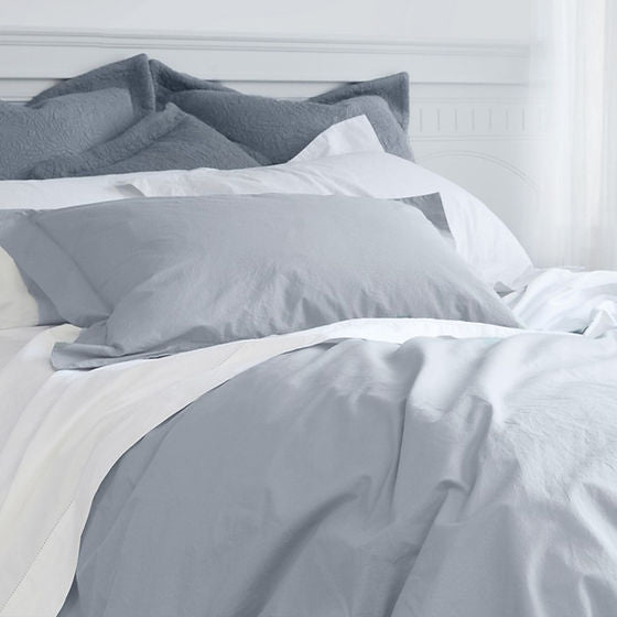 Venice Percale Duvet Cover – 100% Long-Staple Cotton, 200 Thread Count | Fabric from Italy by St Genève