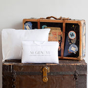 St Genève Travel Pillow – Luxury Down Fill, Dust Mite-Proof 100% Cotton Cover, Packable 16