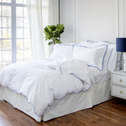 Perla Percale Duvet Cover – Purled Edge, 100% Cotton by St. Genève