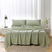 Highland Feather French 100% Linen Sheet Set – 165 GSM, Soft & Breathable, OEKO-TEX Certified – Double, Queen & King