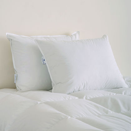 Carmel Hutterite White Goose Down Pillow 700TC 725 Loft By Highland Feather