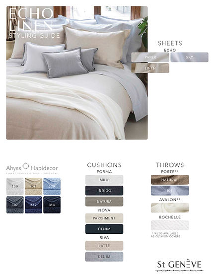 Echo 100% linen duvet cover with hidden zipper and half-inch flange detail