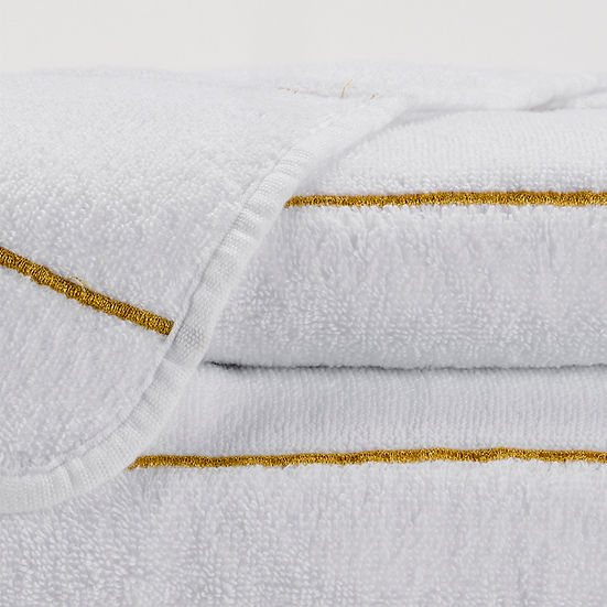 Abyss Lara Embroidery Luxury Bath Towel – Gold – 100% Giza Egyptian Cotton