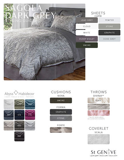 Sagola Dark Grey | Jacquard Duvet Cover – 100% Long-Staple Cotton, 300 Thread Count by St Genève