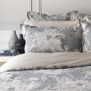 Blossom Jacquard Duvet Cover – Moonlight – Giza Egyptian Cotton, Linen & Silk Blend |By St Genève