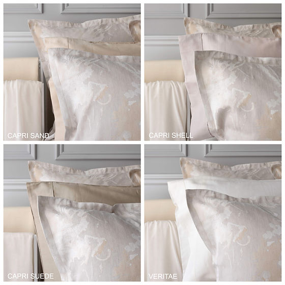 Blossom Jacquard Duvet Cover – Parchment – Giza Egyptian Cotton, Linen & Silk Blend | St Genève