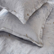 Close-up of Fortuna jacquard linen pattern showing textured weave detail