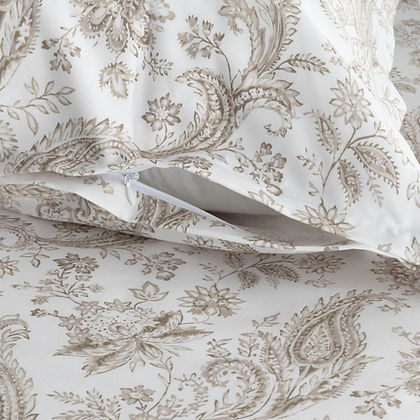 Melody Printed Sateen pattern detail – St. Genève 340TC long-staple cotton bedding