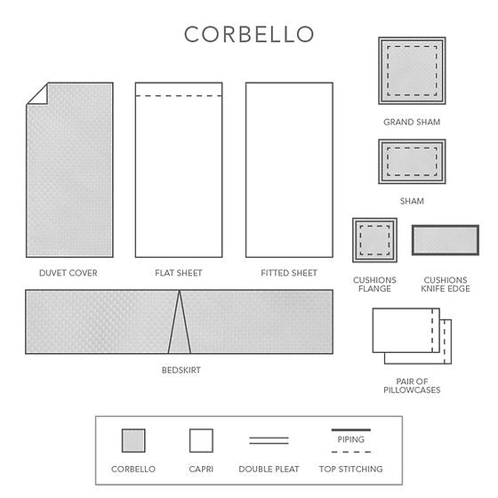 Corbello Jacquard Duvet Cover – Platinum, 100% Extra-Long Staple Cotton, 315 TC | St Genève