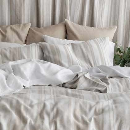Jazz Jacquard Pillow Sham by St. Genève – linen cotton blend luxury bedding