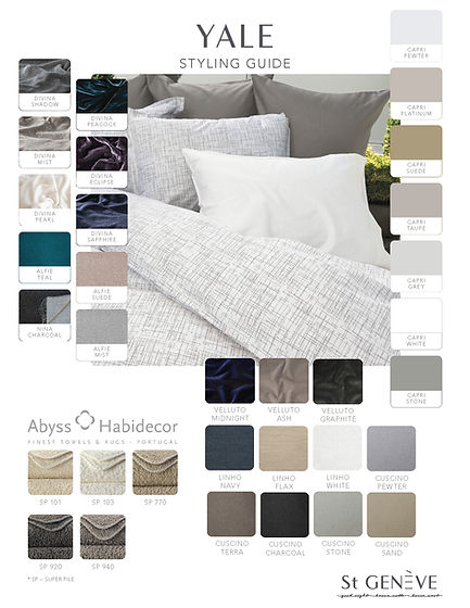 Yale | Printed Sateen Duvet Cover – 100% long staple cotton 340 thread count by St Genève