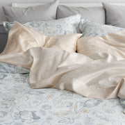 Audra Printed Sateen Duvet Cover – 100% Long-Staple Cotton, 340 Thread Count | St Genève