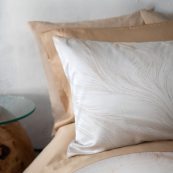 Vesper | Jacquard Duvet Cover ivory – 100% Supima Extra-Long Staple Cotton, 2-Ply, 340TC / 600 Strand Count by St Genève” (Copy)