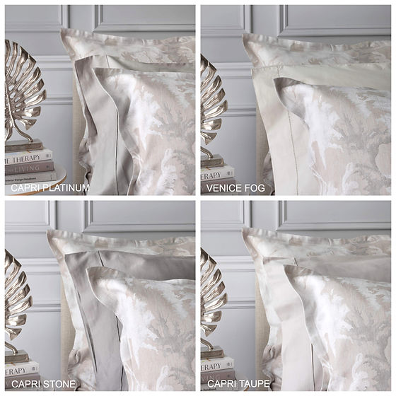 Blossom Jacquard Duvet Cover – Oyster – Giza Egyptian Cotton, Linen & Silk Blend | St Genève