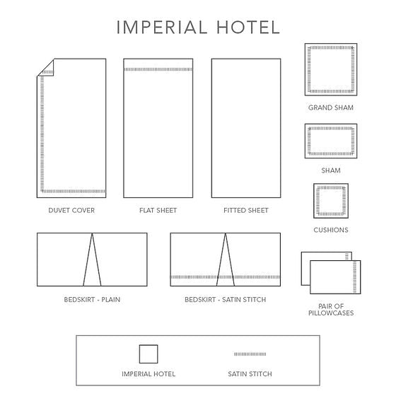 Imperial Hotel | Sateen with Satin Stitch sheets BY St Genève