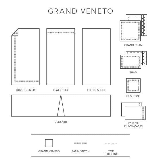 Grand Veneto Sateen Duvet Cover – Cream, 100% Extra-Long Staple Cotton, 2-Ply 300 TC / 600 Strand | St Genève (Copy)