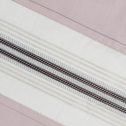 St. Genève Capri Sussex Jacquard Border duvet cover in Shell — woven jacquard border, 300TC Egyptian cotton, fabric from Italy
