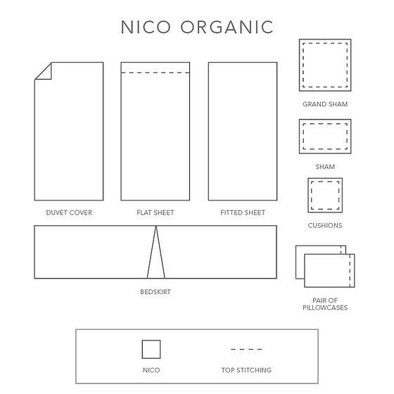 Nico Organic | Percale Duvet Cover – 100% organic long staple cotton 240 thread count Genève”