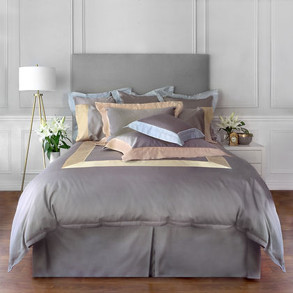 St. Genève Capri Cambridge Sateen duvet cover — two-tone 100% Egyptian long-staple cotton, 300 thread count, sewn in Canada