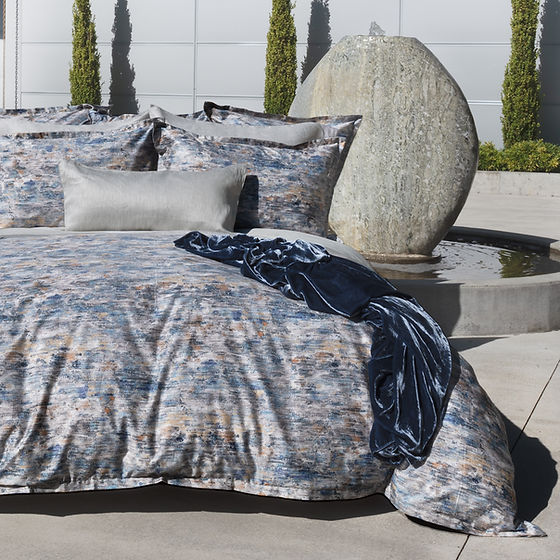 Palisade Duvet Cover  – Printed Sateen by St Genève, 100% Long-Staple Cotton