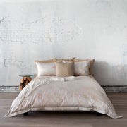 Vesper | Jacquard Duvet Cover ivory – 100% Supima Extra-Long Staple Cotton, 2-Ply, 340TC / 600 Strand Count by St Genève”