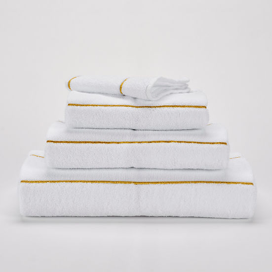 Abyss Lara Embroidery Luxury Face Towel – Gold – 550 g/m² Giza Egyptian Cotton