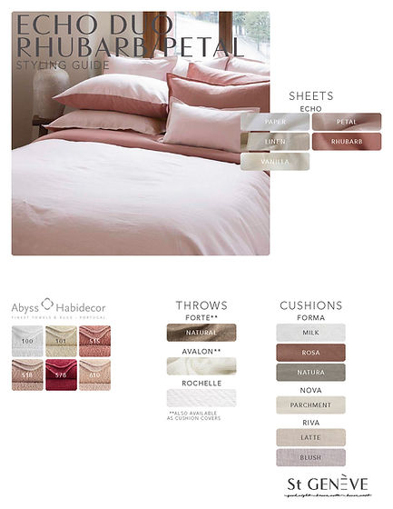 Echo Duo reversible linen bedding color combinations - Canadian-made by St Genève