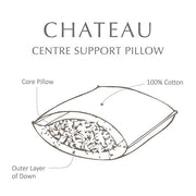 Chateau Pillow – White Goose Down Surround with 20/80 Feather Inner Core, by St Genève