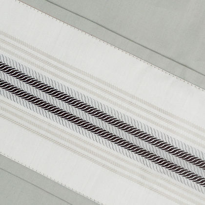 St. Genève Capri Sussex Jacquard Border duvet cover in Pumice — 300TC Egyptian long-staple cotton, jacquard border detail, sewn in Canada