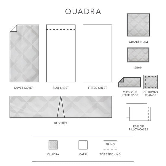 Quadra Jacquard Duvet Cover – 100% Extra-Long Staple Cotton, 320TC by St Genève