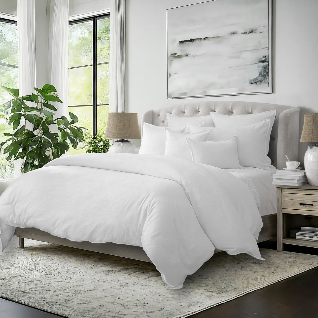 Elsie COVERLET Set creating a serene retreat with linen-inspired aesthetic