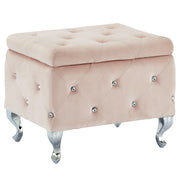 Monique Square Storage Ottoman BLUSH