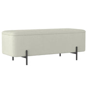 Erzo Storage Ottoman Bench WHITE