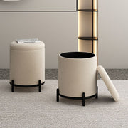 Castor Storage Ottoman Ivory Boucle