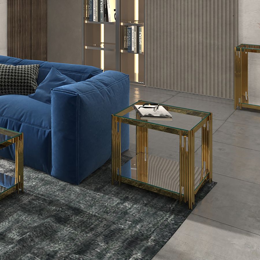 Estrel Large Accent Table in Gold