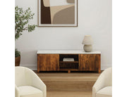 Camden Media Cabinet Walnut & White