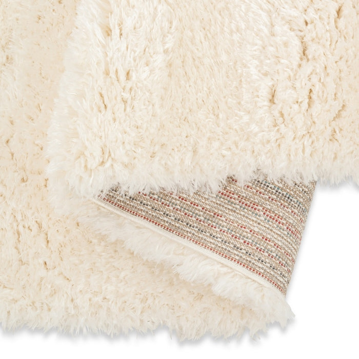 Flokati Polyester Powerloom Shag Rug FLO-IVORY