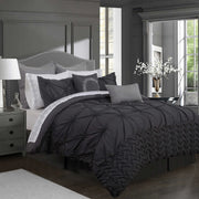 MANOIR 6 PC COMFORTER SET CHARCOAL