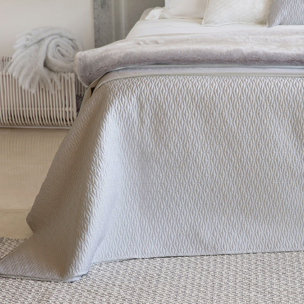 DIAMOND SMOKE COTTON COVERLET SET